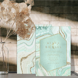 Abstrakt Agate Wedding Mint ID827