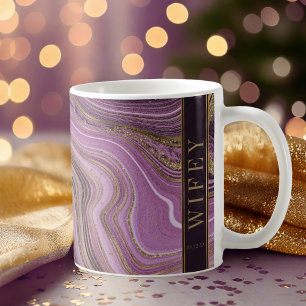 Abstrakt Agate Wedding Wifey Mauve ID827 Kaffee Kaffeetasse