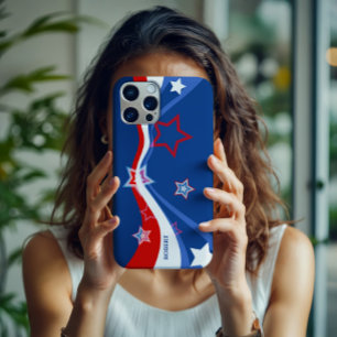 Abstrakt Amerikanische Flagge Sterne und Streifen iPhone 16 Pro Hülle
