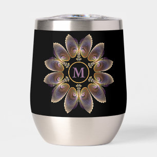 Abstrakt Angel Wings Mandala Fraktal Monogram