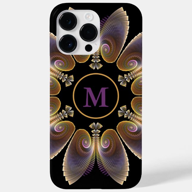 Abstrakt Angel Wings Mandala Fraktal Monogram Case-Mate iPhone Hülle (Rückseite)