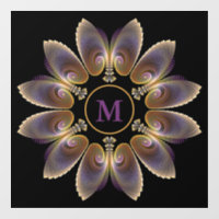 Abstrakt Angel Wings Mandala Fraktal Monogram