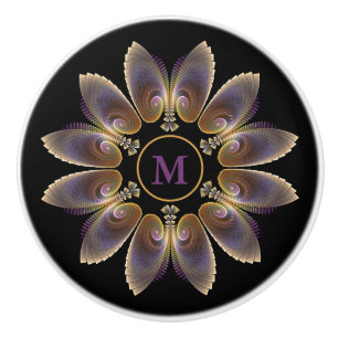 Abstrakt Angel Wings Mandala Fraktal Monogram Keramikknauf
