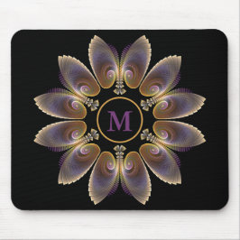 Abstrakt Angel Wings Mandala Fraktal Monogram Mousepad