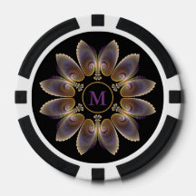 Abstrakt Angel Wings Mandala Fraktal Monogram