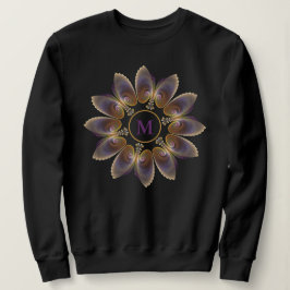 Abstrakt Angel Wings Mandala Fraktal Monogram Sweatshirt