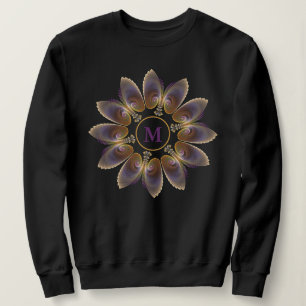 Abstrakt Angel Wings Mandala Fraktal Monogram Sweatshirt