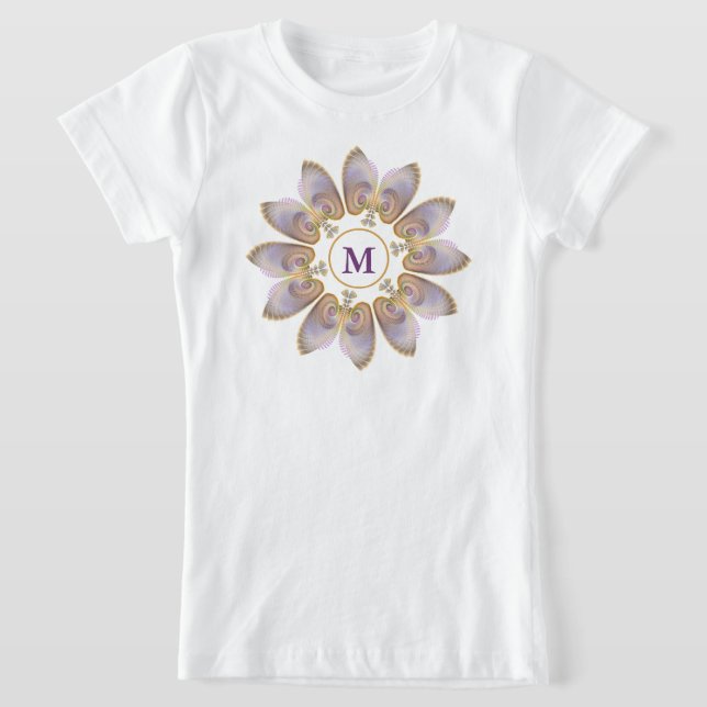 Abstrakt Angel Wings Mandala Fraktal Monogram T-Shirt (Ablage )