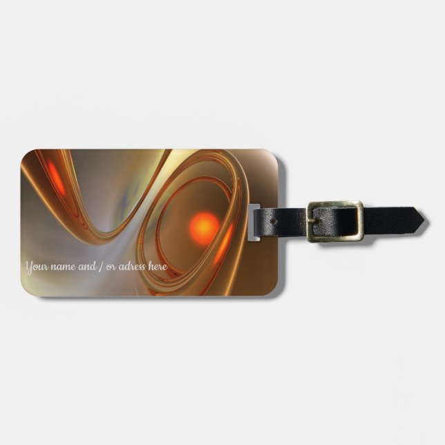 Abstrakt angesagtes und elegantes 3D-Design Gepäckanhänger (Vorderseite horizontal)