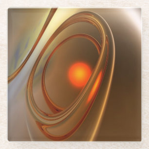 Abstrakt angesagtes und elegantes 3D-Design Glasuntersetzer