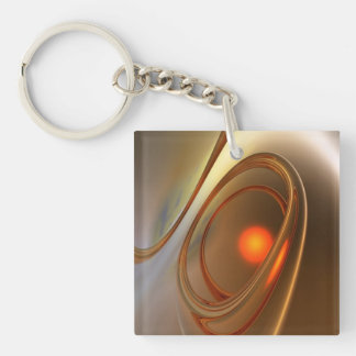Abstrakt angesagtes und elegantes 3D-Design Schlüsselanhänger