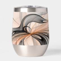 Abstrakt Anthracite Grau Siena Modernes Fraktal Ku