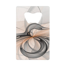 Abstrakt Anthracite Grau Siena Modernes Fraktal Ku Geldbeutel Flaschenöffner