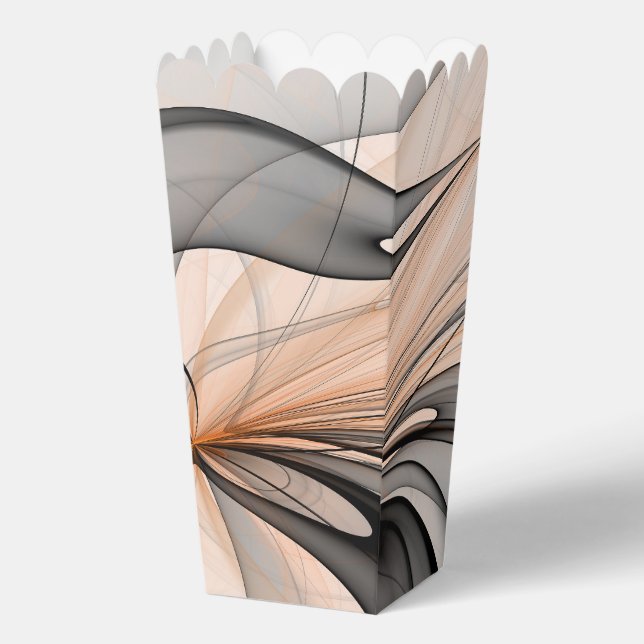 Abstrakt Anthracite Grau Siena Modernes Fraktal Ku Geschenkschachtel (Vorderseite)