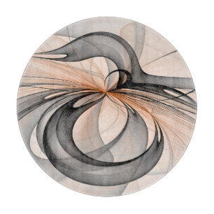 Abstrakt Anthracite Grau Siena Modernes Fraktal Ku Schneidebrett