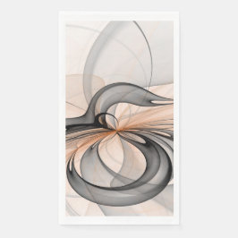 Abstrakt Anthracite Grau Siena Modernes Fraktal Ku Serviette