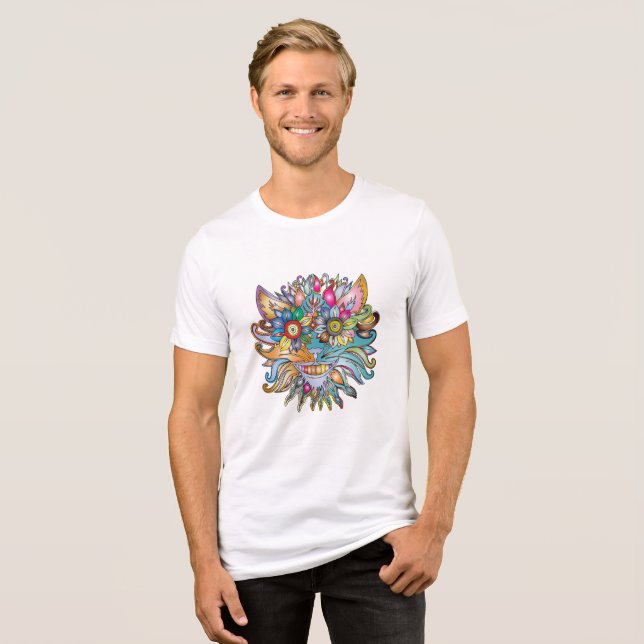 Abstrakt anthropomorphisch Tri-Blend shirt (Vorderseite voll)