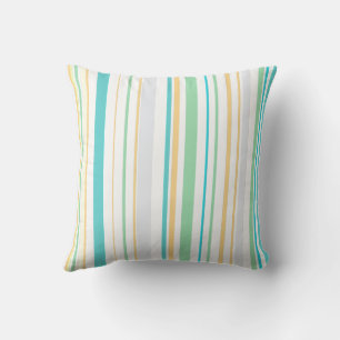 Abstrakt aqua gestreift kissen