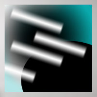 Abstrakt Aquamarin mit Lichtstrahlen AP0005