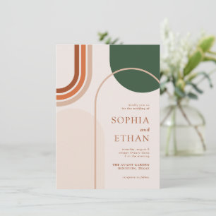 Abstrakt Arch Wedding Einladung Boho