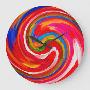 Abstrakt Art #15 Große Wanduhr