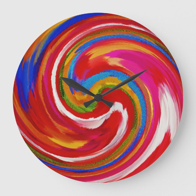 Abstrakt Art #15 Große Wanduhr (Vorderseite)