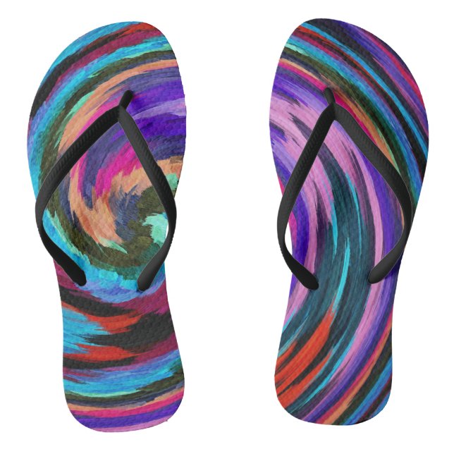 Abstrakt Art #40 Flip Flops (Fußbett)