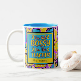 Abstrakt Art Acrylic Oil Funny Teacher Quote Coff Zweifarbige Tasse