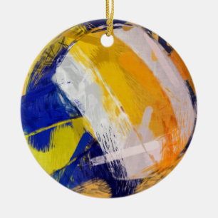 Abstrakt Art Beach Volleyball Keramikornament