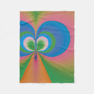 Abstrakt Art Blue Butterfly Fleecedecke
