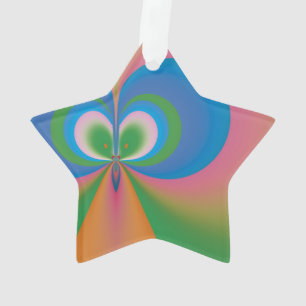 Abstrakt Art Blue Butterfly Ornament