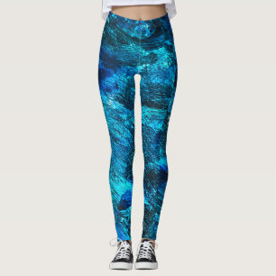 Abstrakt Art Blue Leggings