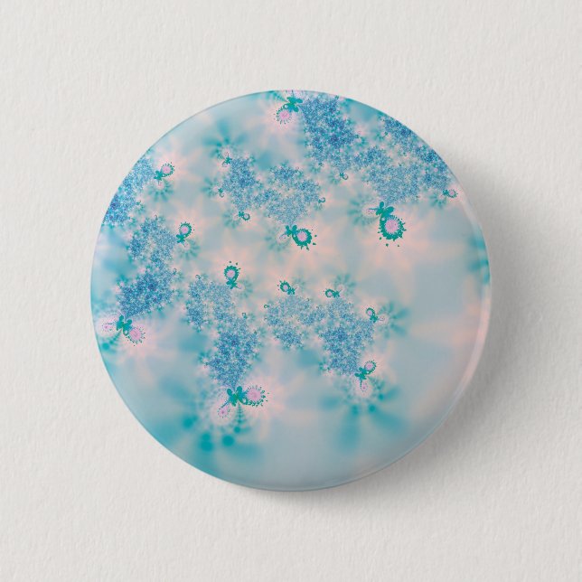 Abstrakt Art Blue Mediation Button (Vorderseite)