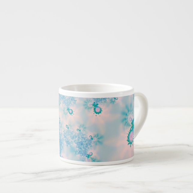 Abstrakt Art Blue Mediation Espressotasse (Vorderseite Rechts)