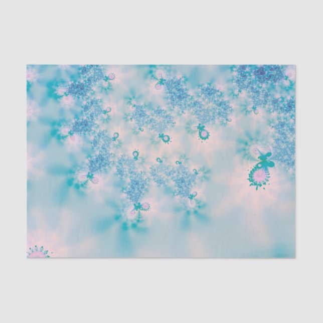 Abstrakt Art Blue Mediation Seidenpapier (Vorderseite)