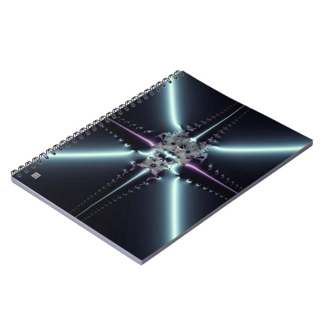 Abstrakt Art Blue Star Notizblock (Linke Seite)