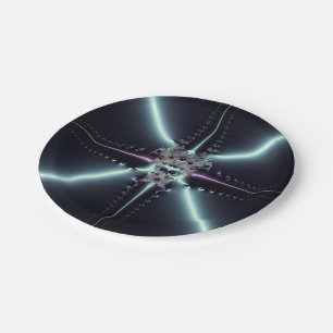 Abstrakt Art Blue Star Pappteller