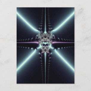 Abstrakt Art Blue Star Postkarte