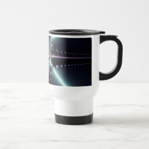 Abstrakt Art Blue Star Reisebecher