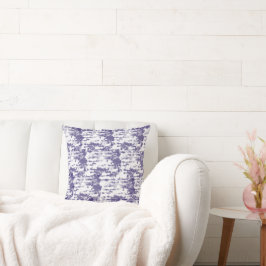 Abstrakt Art Blue White Minimalismus Kissen