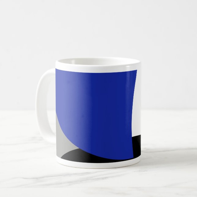 Abstrakt Art Blue Yellow Kaffeetasse (Vorderseite Links)