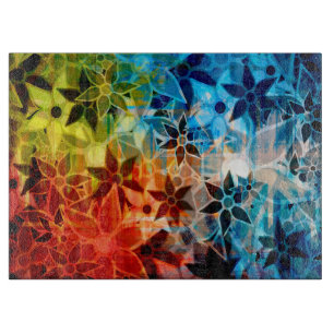Abstrakt Art Blume Muster #4 Schneidebrett