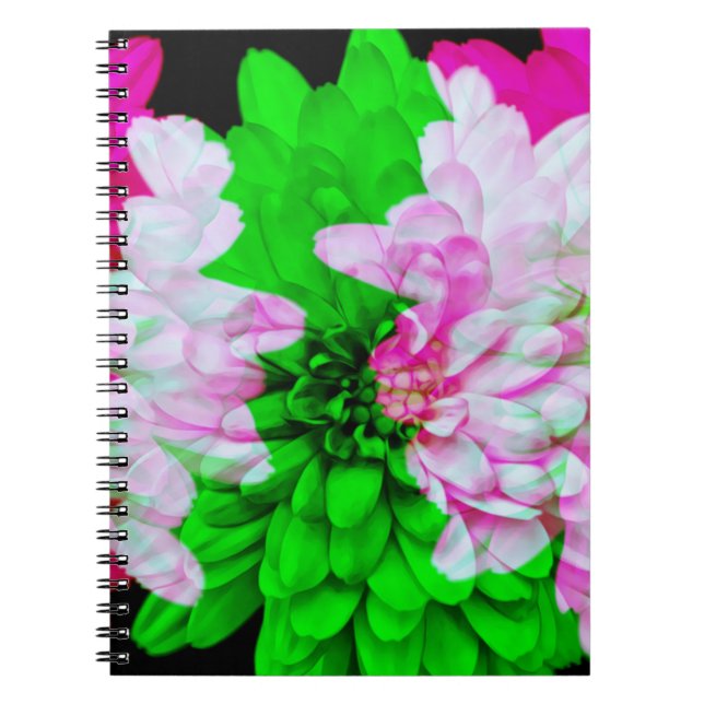 Abstrakt Art Blume Petals Journal Notizblock (Vorderseite)