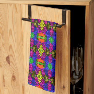 Abstrakt Art Bright Pattern Geschirrtuch