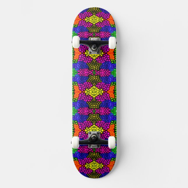 Abstrakt Art Bright Pattern Skateboard (Vorderseite)