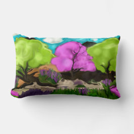 Abstrakt Art Cotton Candy Trees Lendenkissen