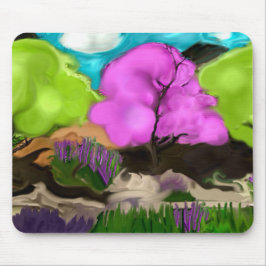 Abstrakt Art Cotton Candy Trees Mousepad