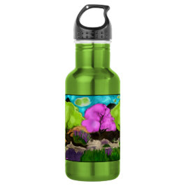 Abstrakt Art Cotton Candy Trees Trinkflasche