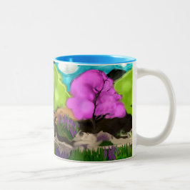 Abstrakt Art Cotton Candy Trees Zweifarbige Tasse