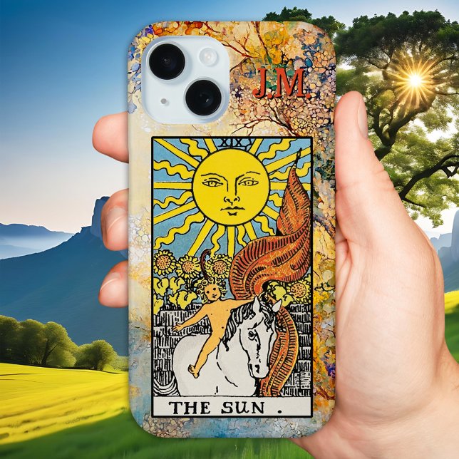 Abstrakt Art Custom Tarot Card Spirituell Case-Mate iPhone Hülle (Spiritual phone case featuring an abstract art design with your custom tarot card or other photo)